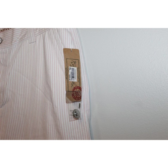 NWT Lauren Jeans Co Striped Wide Leg Trouser Denim Jean Pink Plus Size 14 H14626 - Picture 4 of 11